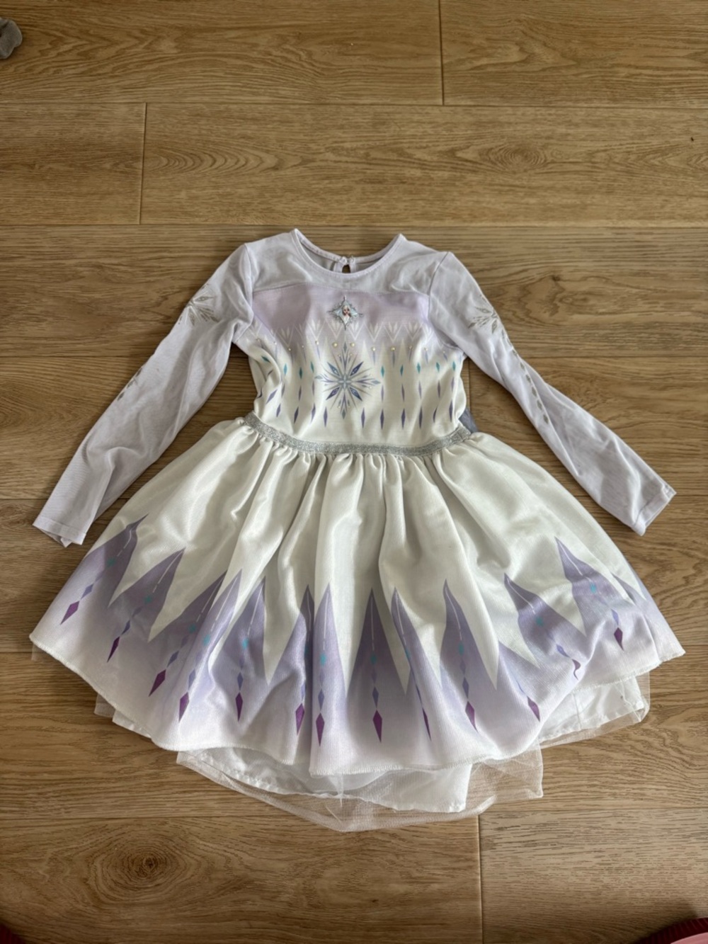 Disney White and Purple Elsa Ice Princess Costume Dress